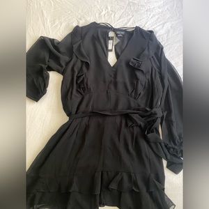 City Chic Belted Long Sleeve Dress Size 20 (L) NEW W TAGS